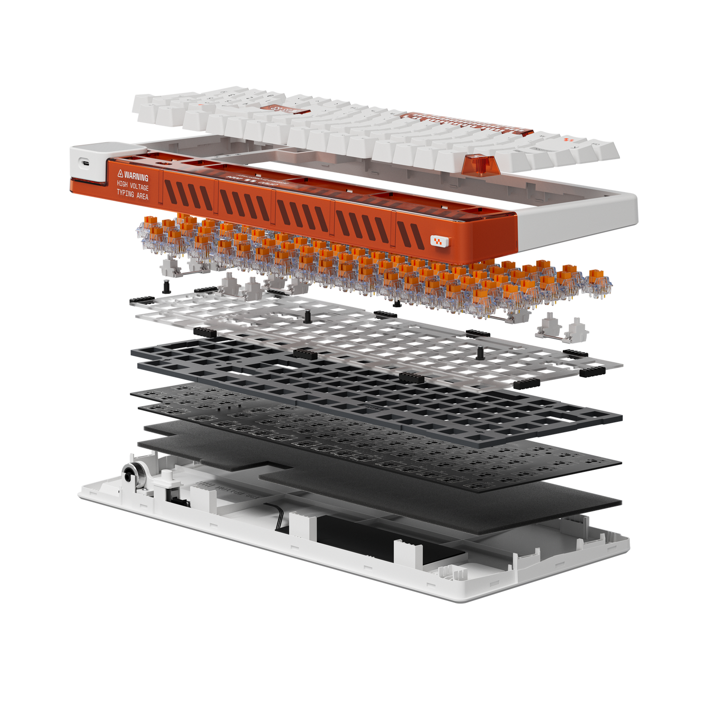 QwertyKey100 Apex Hotswap RGB Pixel Screen Bluetooth Gasket Mount Mechanical Gaming Keyboard