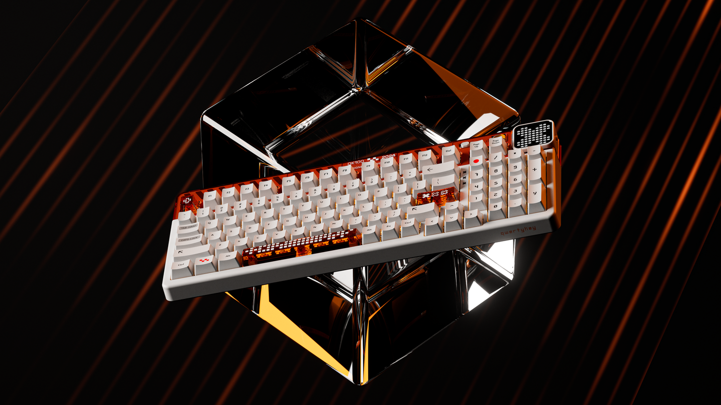 QwertyKey100 Apex Hotswap RGB Pixel Screen Bluetooth Gasket Mount Mechanical Gaming Keyboard