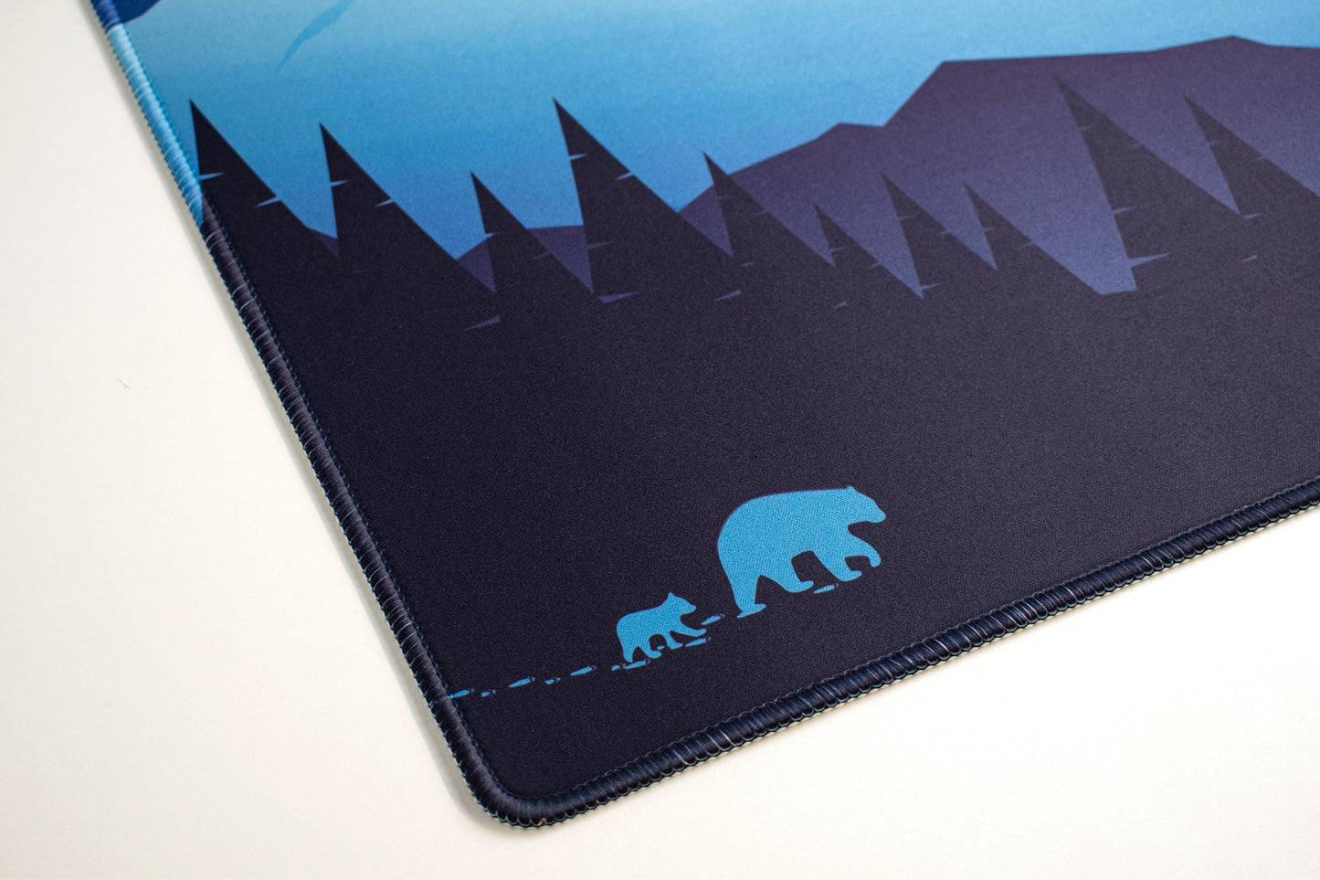 Deskmat Mousepad QwertyKey Carpathian 4mm stitched edges