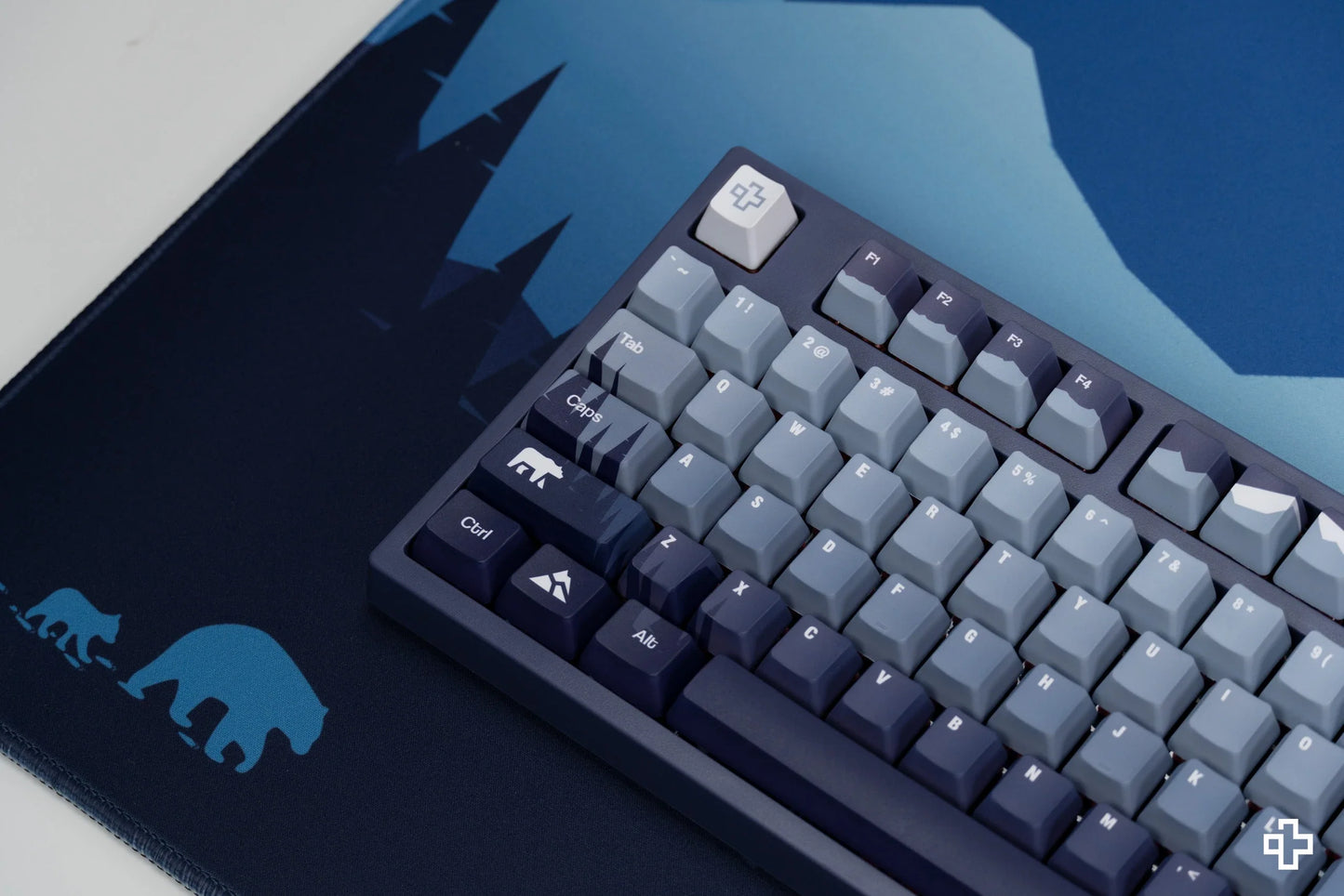 Deskmat Mousepad QwertyKey Carpathian 4mm stitched edges