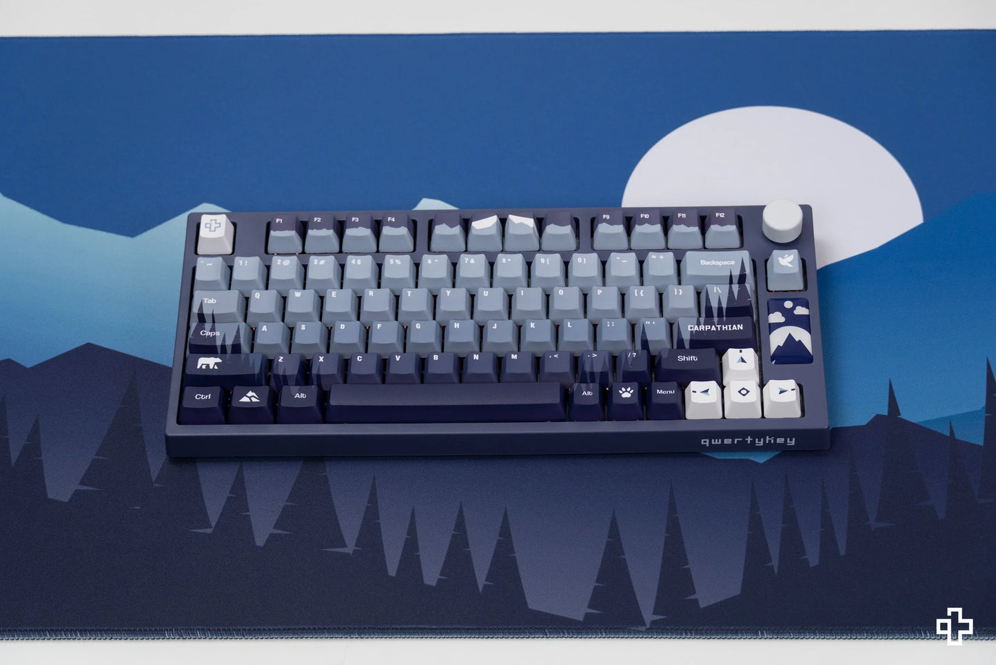 Deskmat Mousepad QwertyKey Carpathian 4mm stitched edges