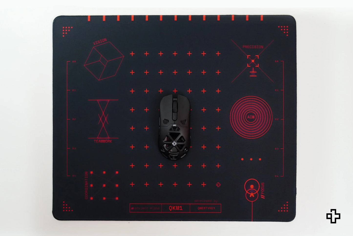 Mousepad QwertyKey QKM1 4mm stitched edges gaming