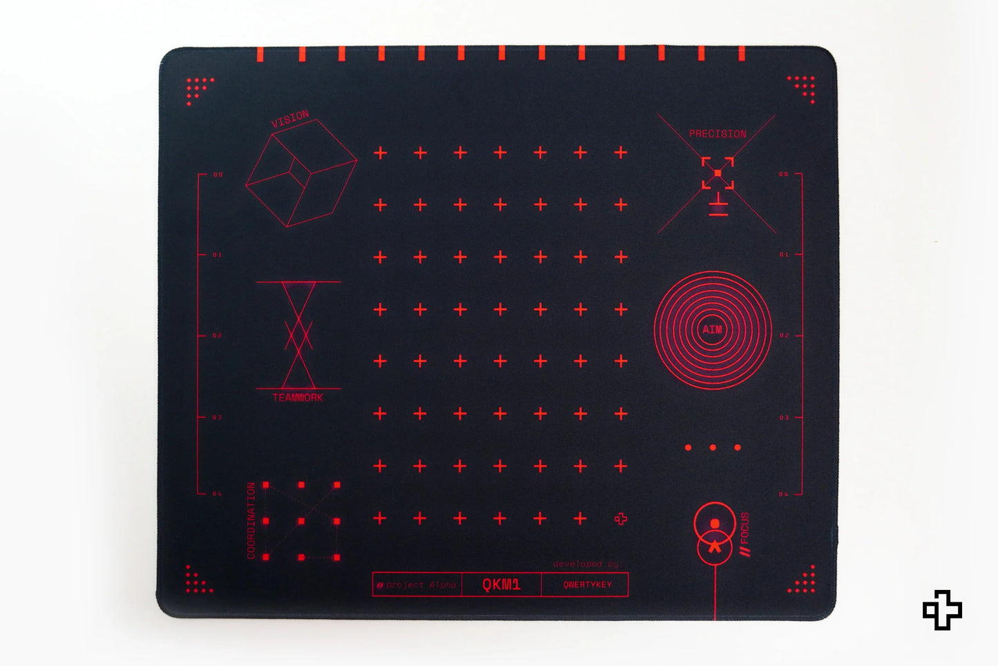 Mousepad QwertyKey QKM1 4mm stitched edges gaming
