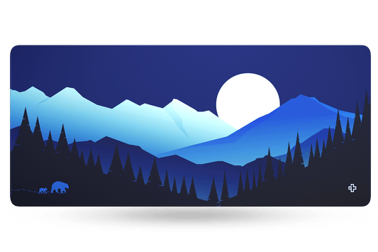 Deskmat Mousepad QwertyKey Carpathian 4mm stitched edges