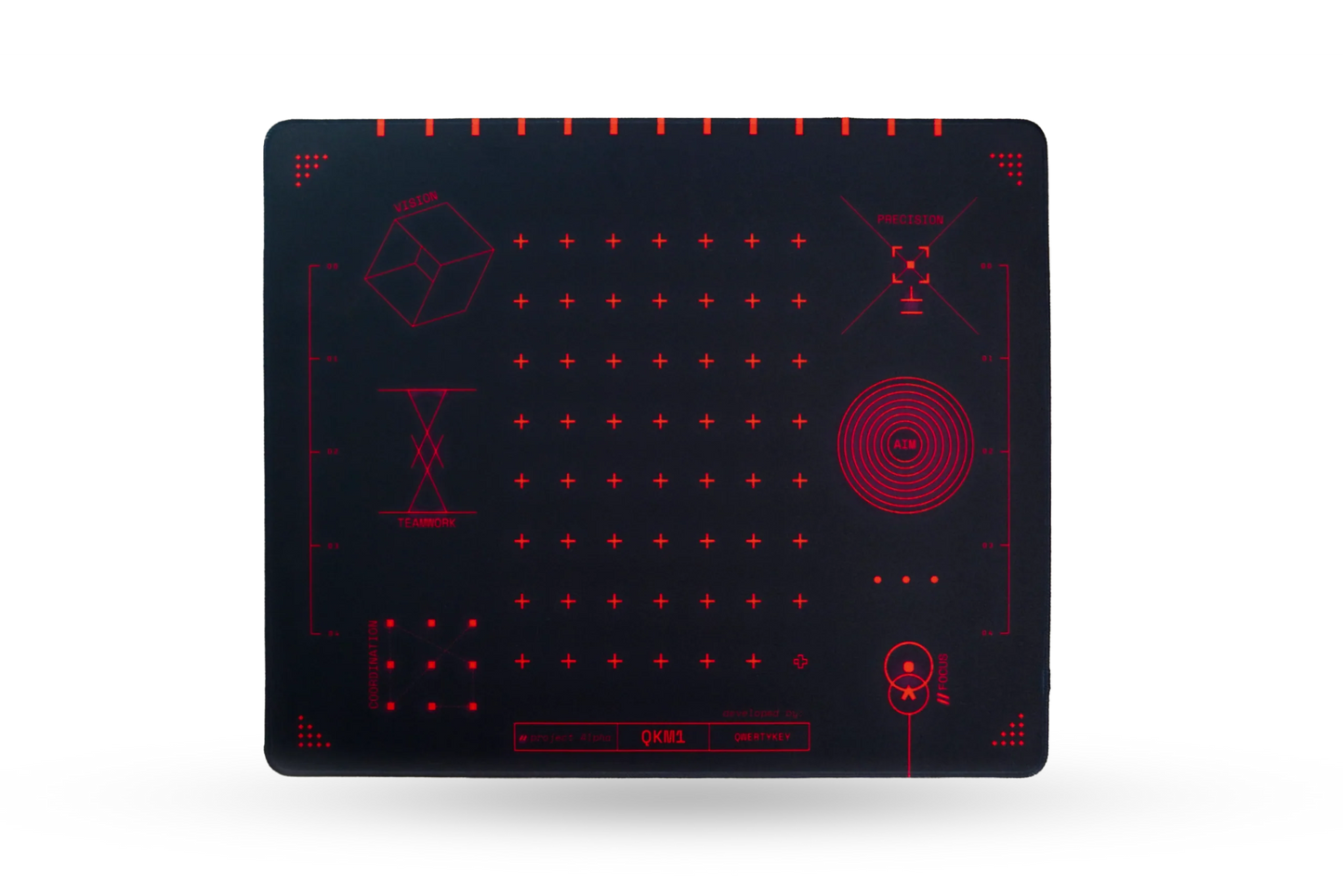 Mousepad QwertyKey QKM1 4mm stitched edges gaming
