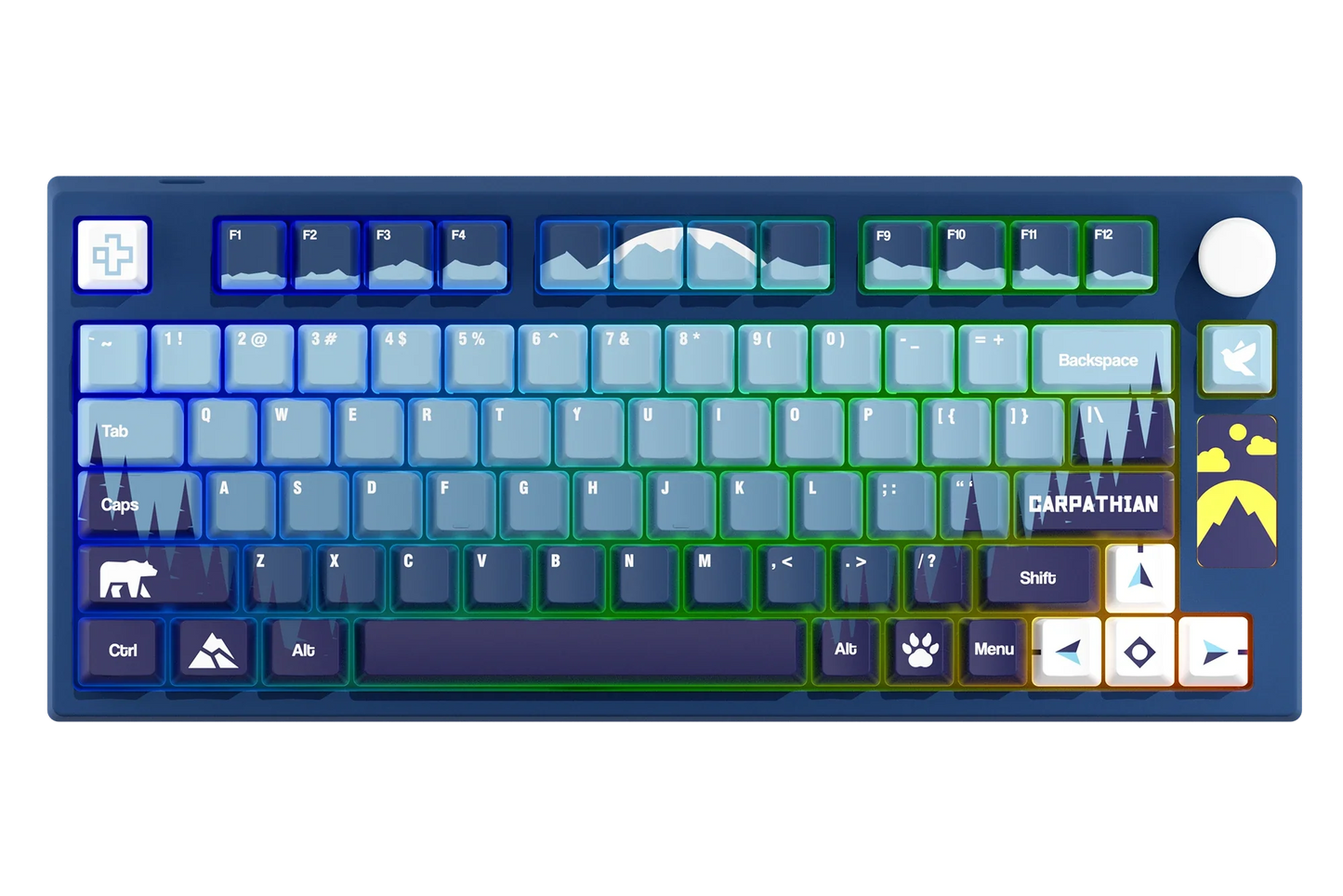 QwertyKey75 Carpathian Bluetooth Wireless Hotswap RGB VIA/QMK Gasket Mounted Gaming Mechanical Keyboard