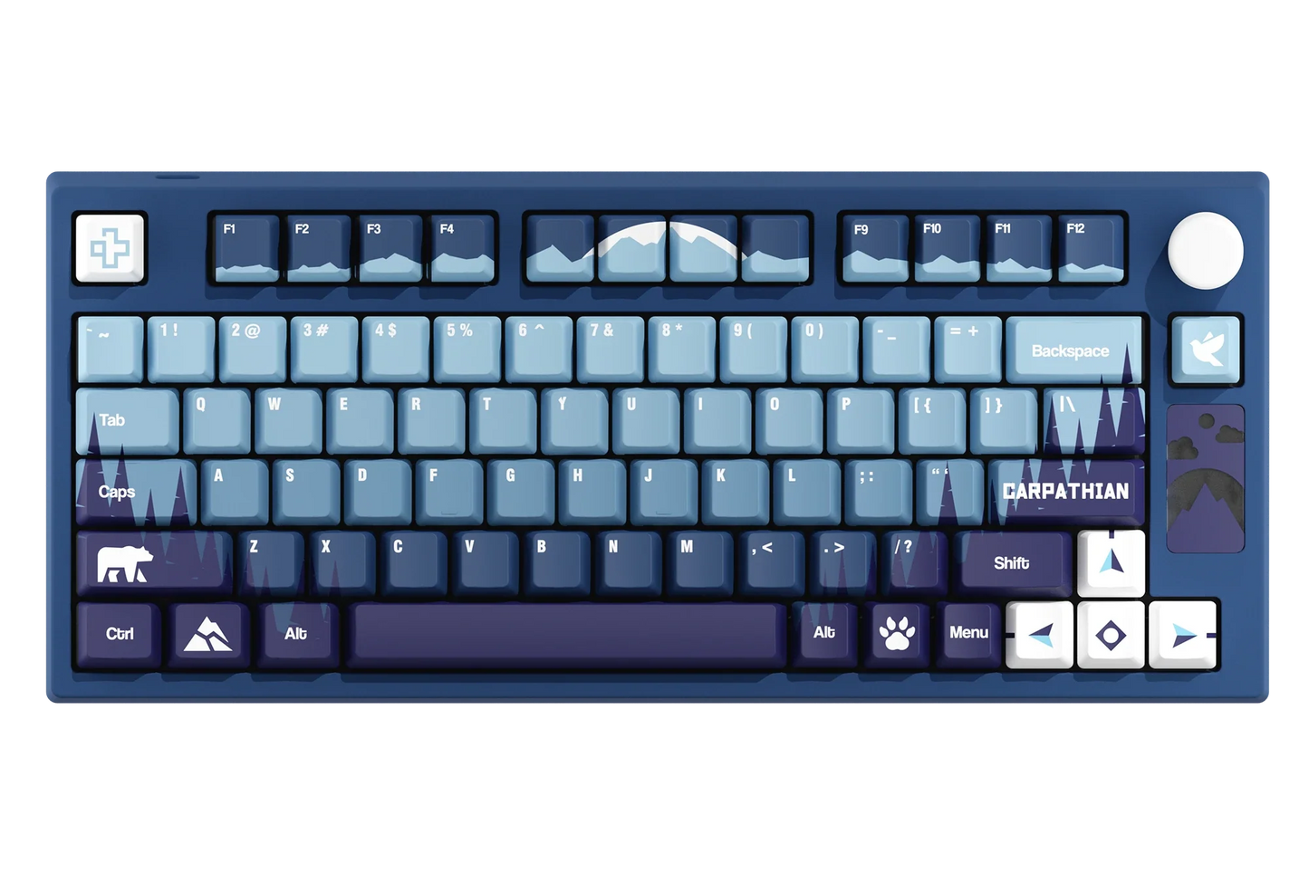 QwertyKey75 Carpathian Bluetooth Wireless Hotswap RGB VIA/QMK Gasket Mounted Gaming Mechanical Keyboard